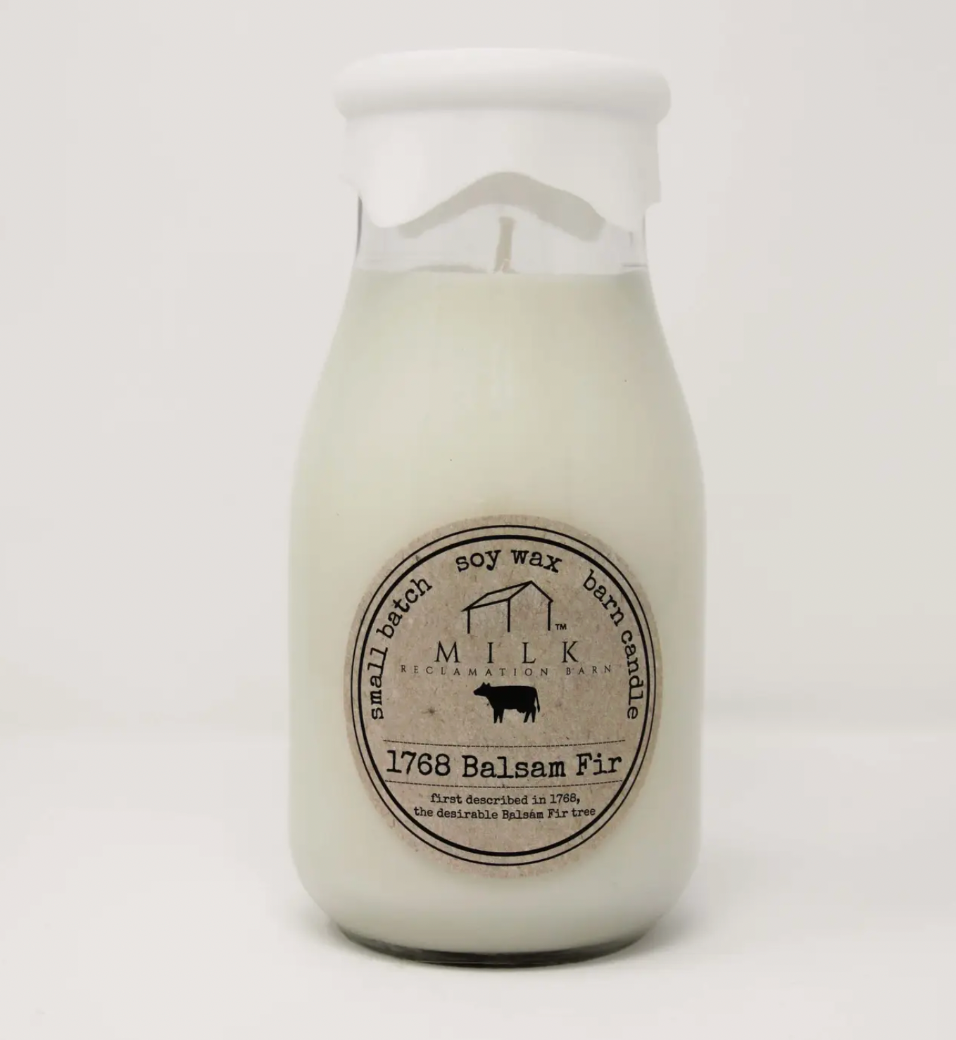 Milk Bottle 1768 Balsam Fir Soy Candle