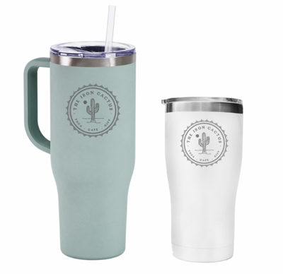 20oz Tumbler | The Iron Cactus | White