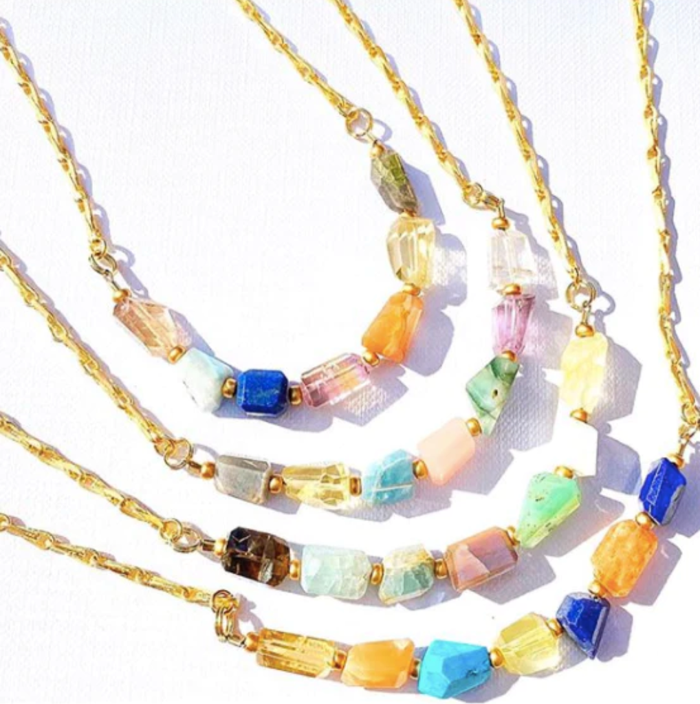 Crystal Alignment Necklace - Assorted Stones