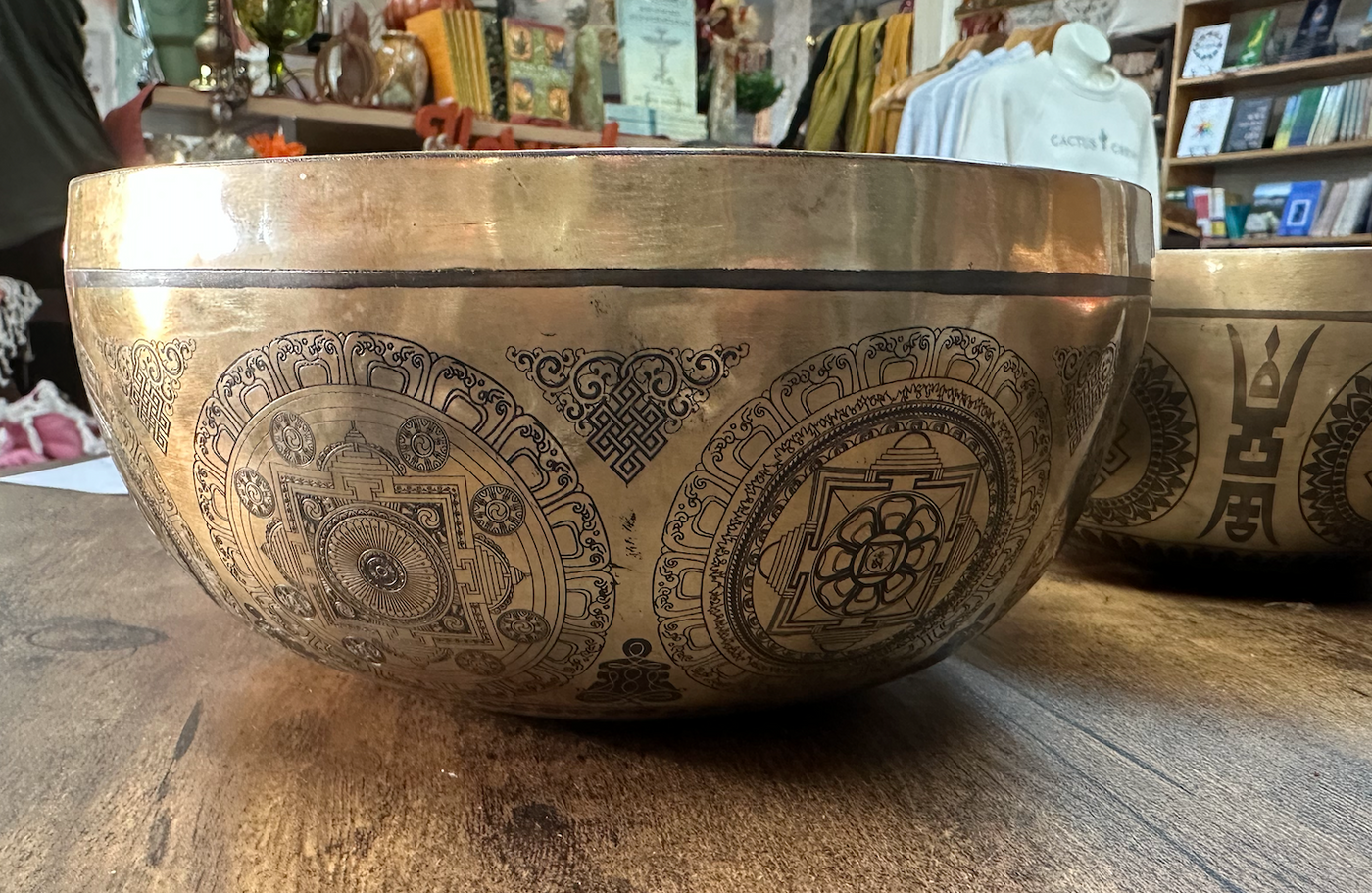 9" Tibetan Singing Bowl – Sacred Mantra Design