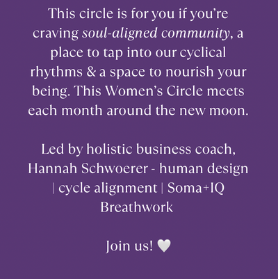 Monthly Women's Circle! Sun, Dec 14th 10:30AM-12:00PM