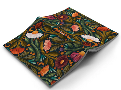 Nightsky Floral Layflat Notebook Journal