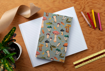 Mushroom Garden Layflat Notebook Journal