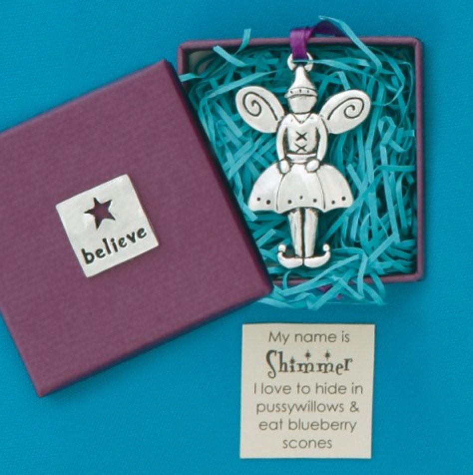 Shimmer Fairy Ornament - Pewter