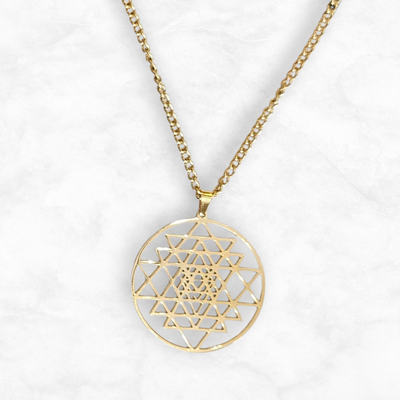 Stainless Steel Sri Yantra Necklace