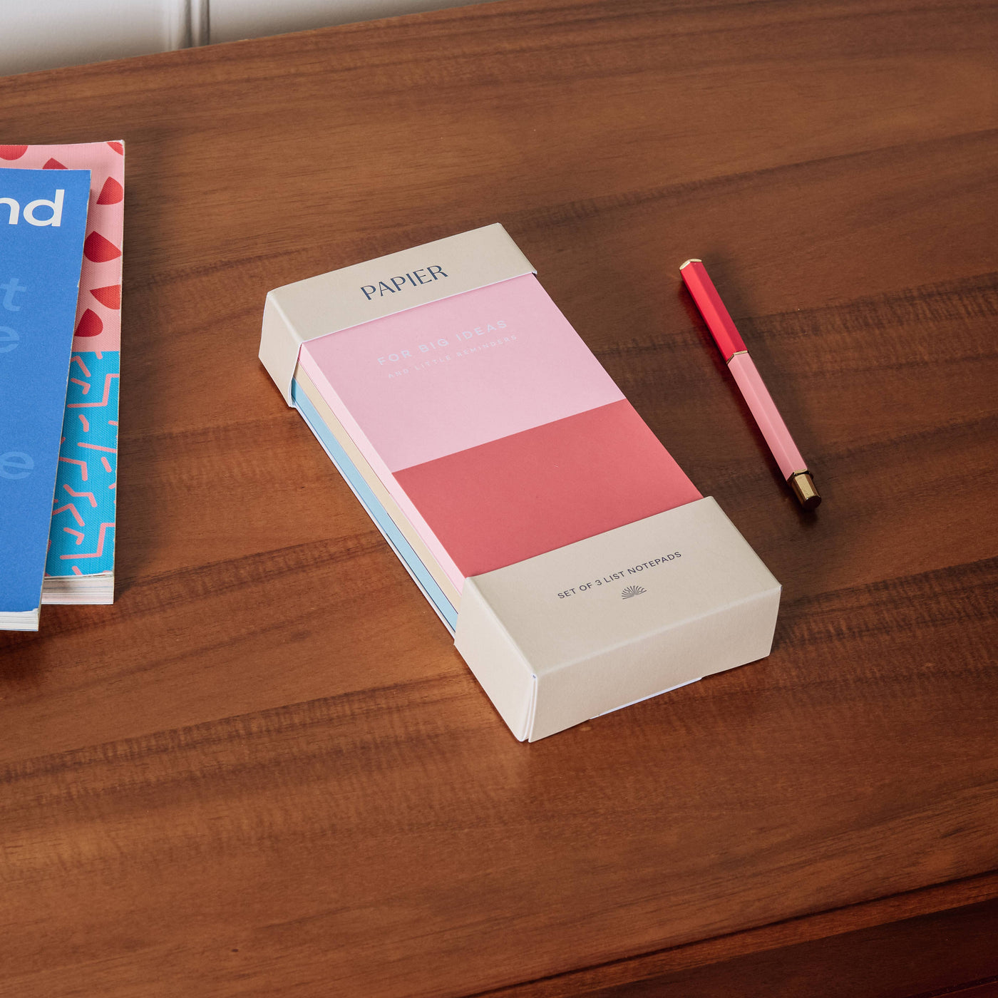 Colorblock Set of 3 List Notepads
