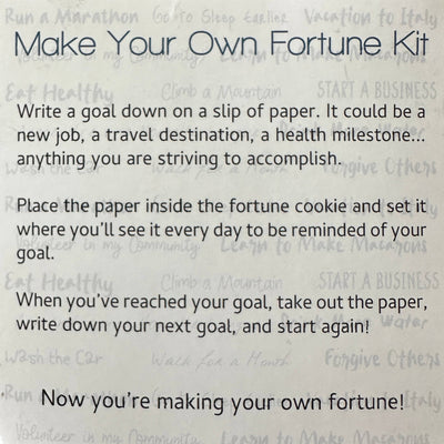 Light Blue Make Your Own Fortune Kit : Takeout Box