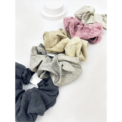Acid Washed Pattern Large Scrunchie: MIX COLOR