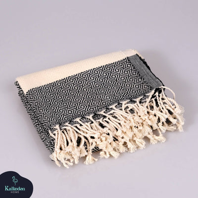 Turkish Towel | Peshtemal | Sand Resistant Beach Towel: Light Gray