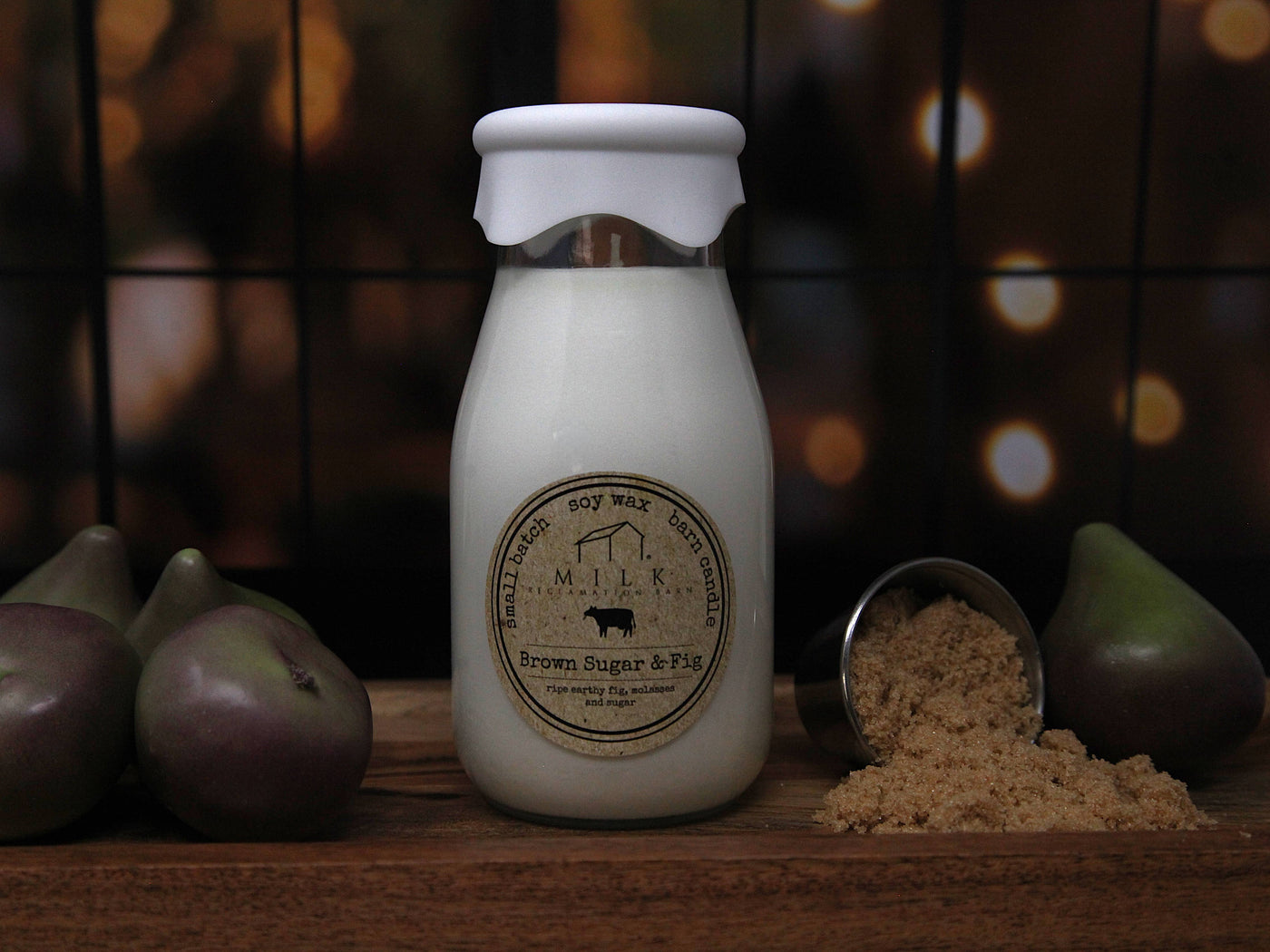Milk Bottle Candle Brown Sugar & Fig