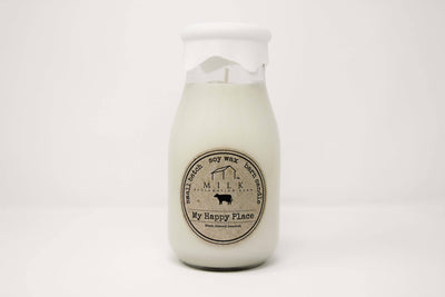 Milk Bottle Candle My Happy Place