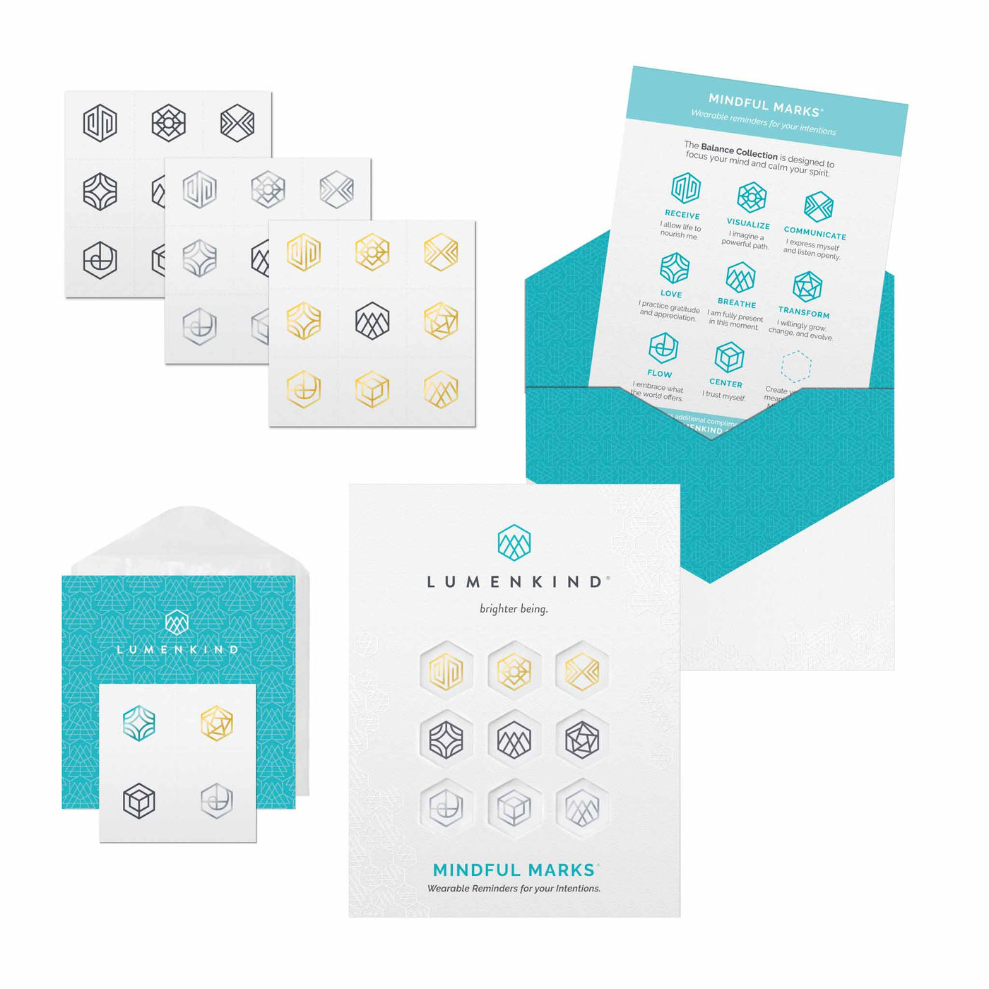 Mindful Marks Temporary Tattoos Multi Pack