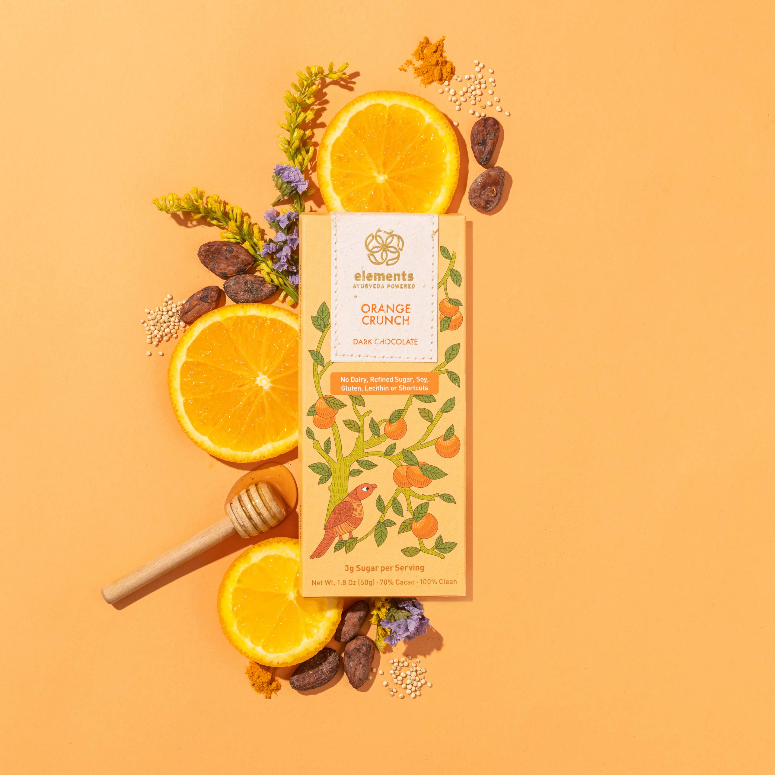 Orange Crunch 70% Dark Chocolate Bar | Dairy-free | Snack – The Iron ...