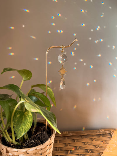 Plant Stake | Suncatcher & Sun Charm | Houseplant Decor