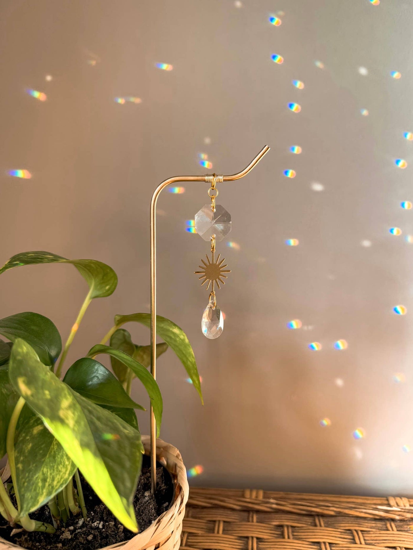 Plant Stake | Suncatcher & Sun Charm | Houseplant Decor