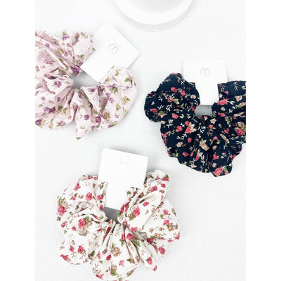 Soft Ditsy Floral Print Scrunchie: MIX COLOR