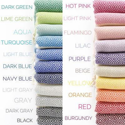 Turkish Towel | Peshtemal | Sand Resistant Beach Towel: Orange