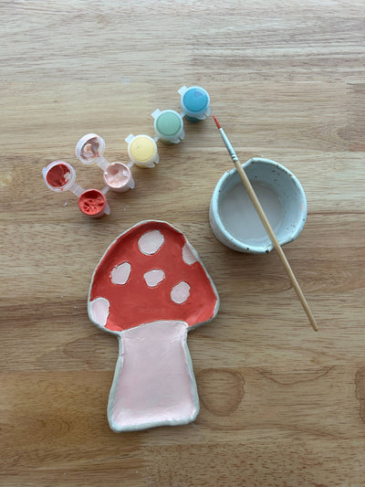 DIY Air Dry Clay Kit - Make Your Own Mushroom Dish