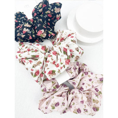 Soft Ditsy Floral Print Scrunchie: MIX COLOR
