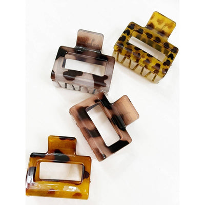 Medium Tortoise Shell Pattern Leopard Jaw Clips