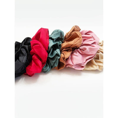 Dull Satin Fabric Large Scrunchie: MIX COLOR / ONE