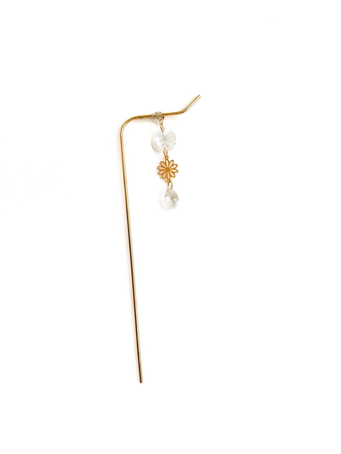 Plant Stake | Hanging Suncatcher Prisms | Daisy Flower Charm