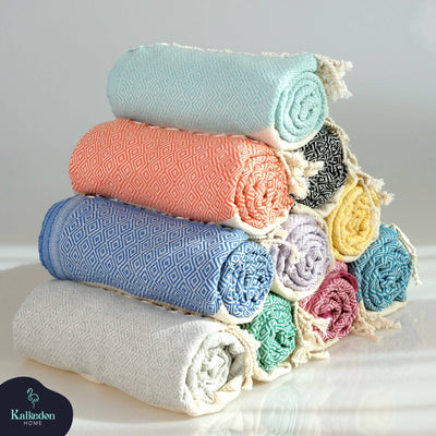Turkish Towel | Peshtemal | Sand Resistant Beach Towel: Light Gray