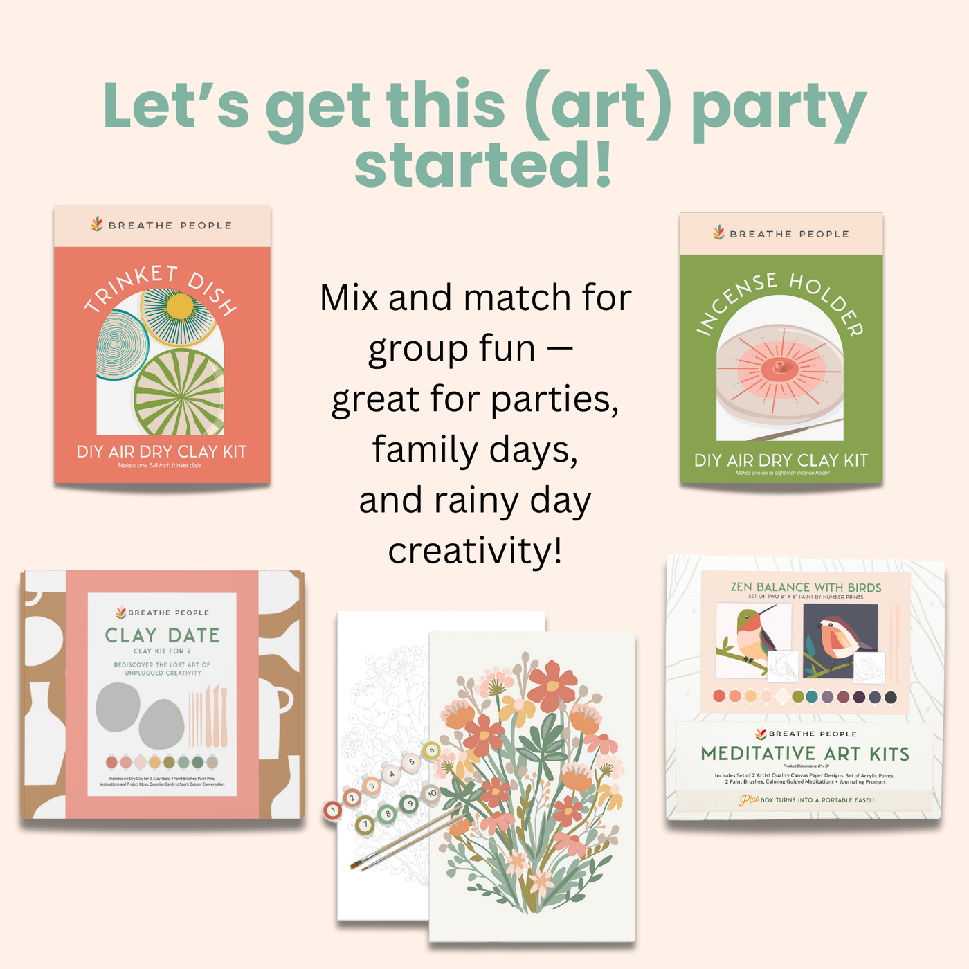 DIY Air Dry Clay Kit - Make Your Own Mushroom Dish