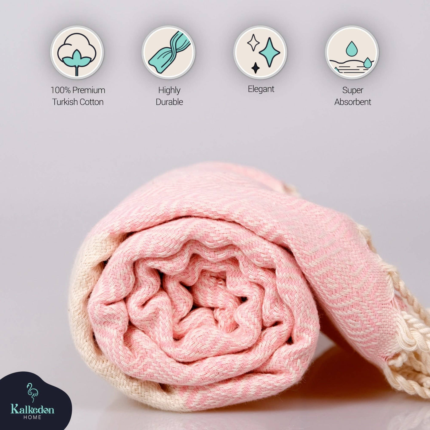 Turkish Towel | Peshtemal | Sand Resistant Beach Towel: Light Gray