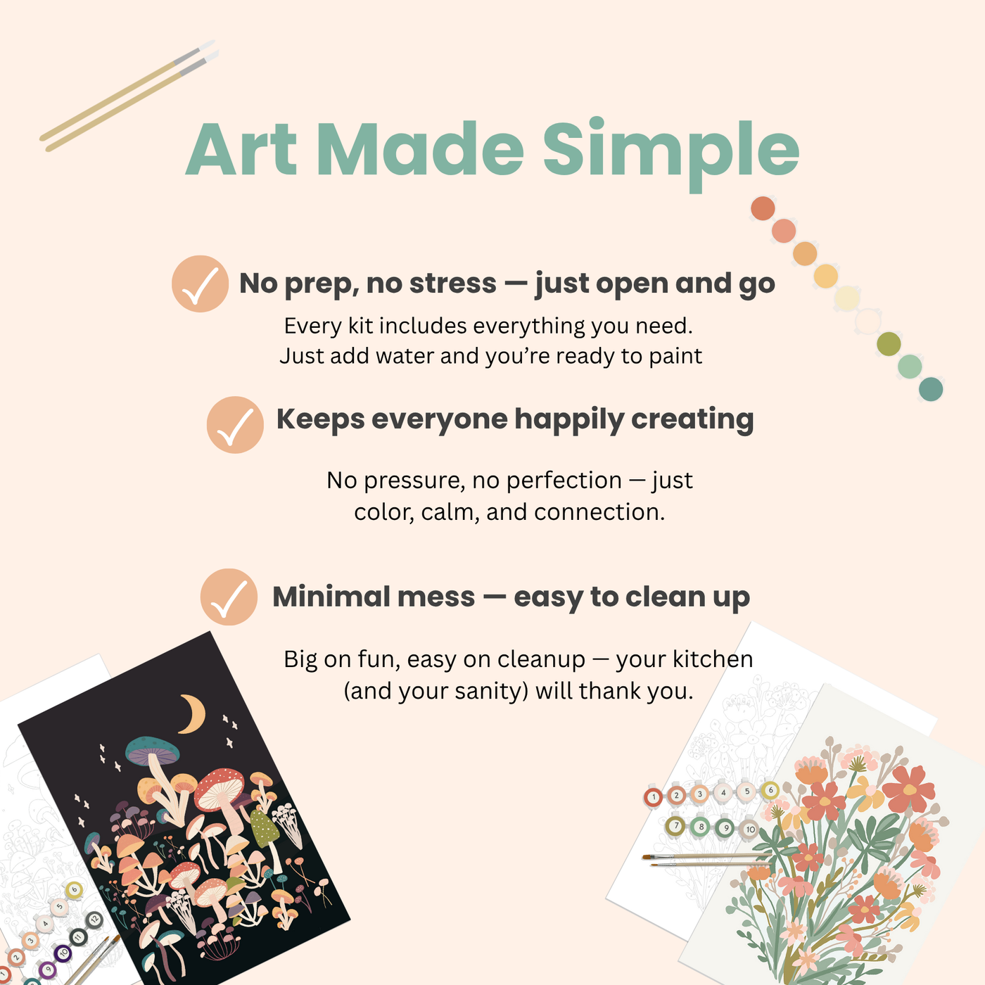 The Good Seed | Minimalist Paint-by-Number Kit - Butterflies