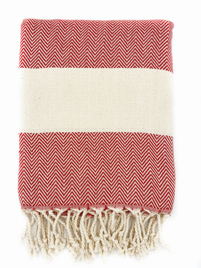 Herringbone Turkish Towel |  Peshtemal: Beige