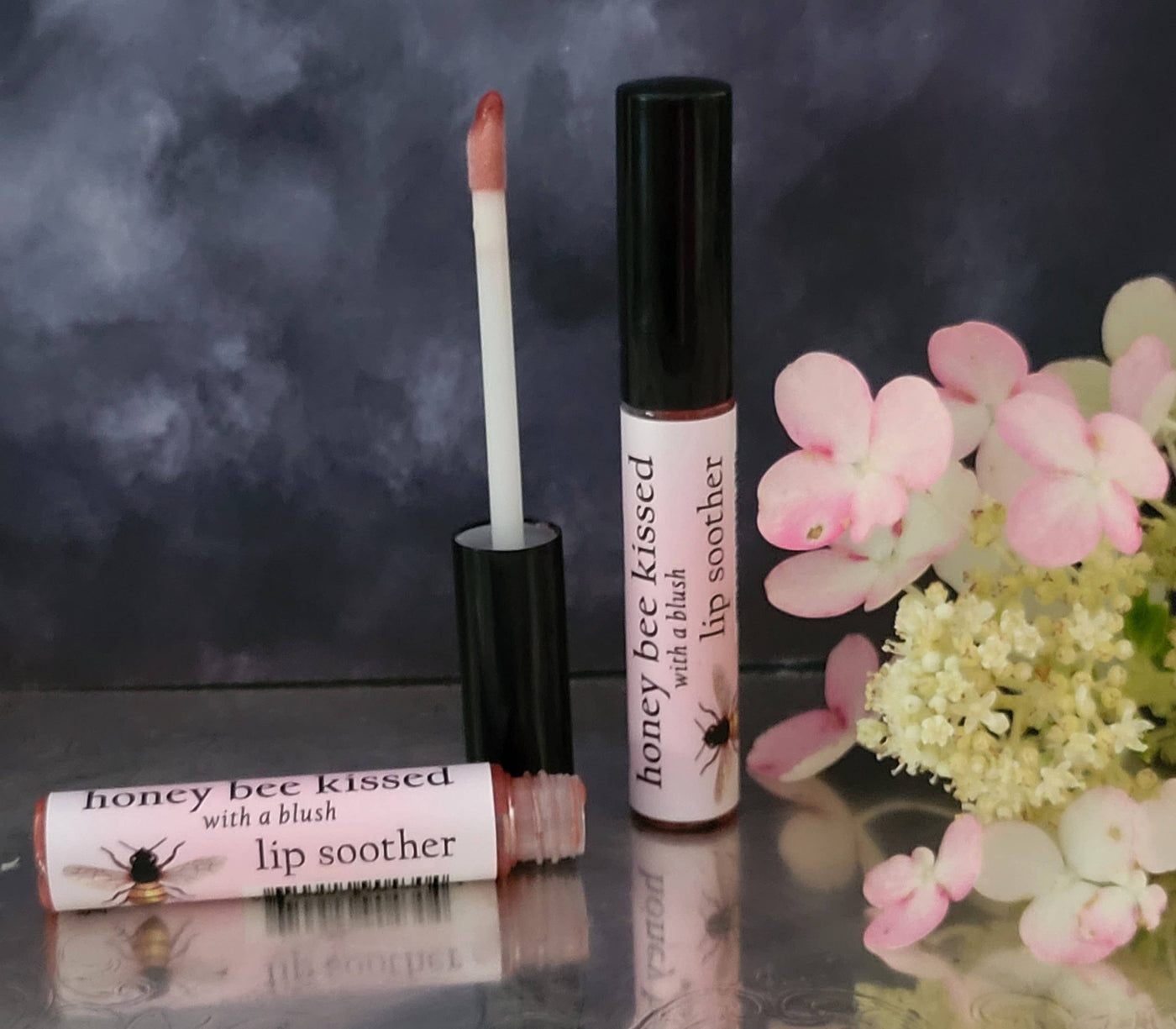 Honeybee Lip Gloss - Blush, lightly tinted. Hydrating!