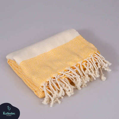 Turkish Towel | Peshtemal | Sand Resistant Beach Towel: Orange