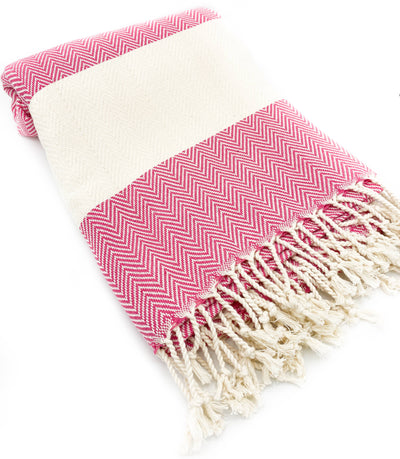 Herringbone Turkish Towel | Peshtemal: Purple