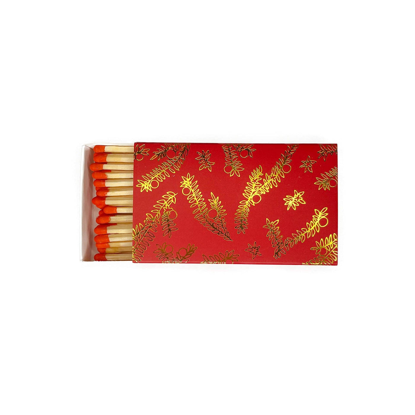 Large Match Box - Red & Gold Foil Orange Blossom