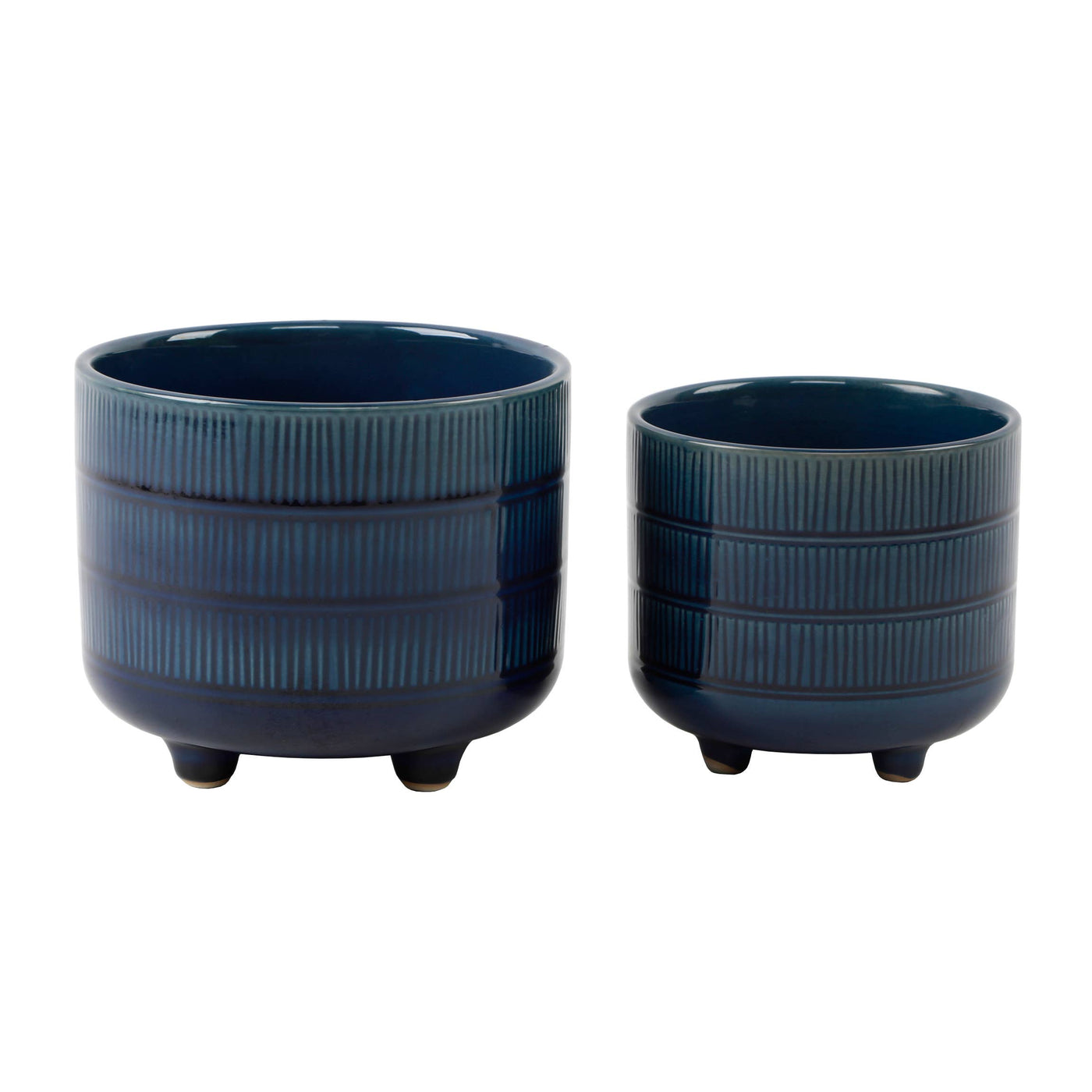 6" OR  4.75" Barcode Footed Ceramic Planter