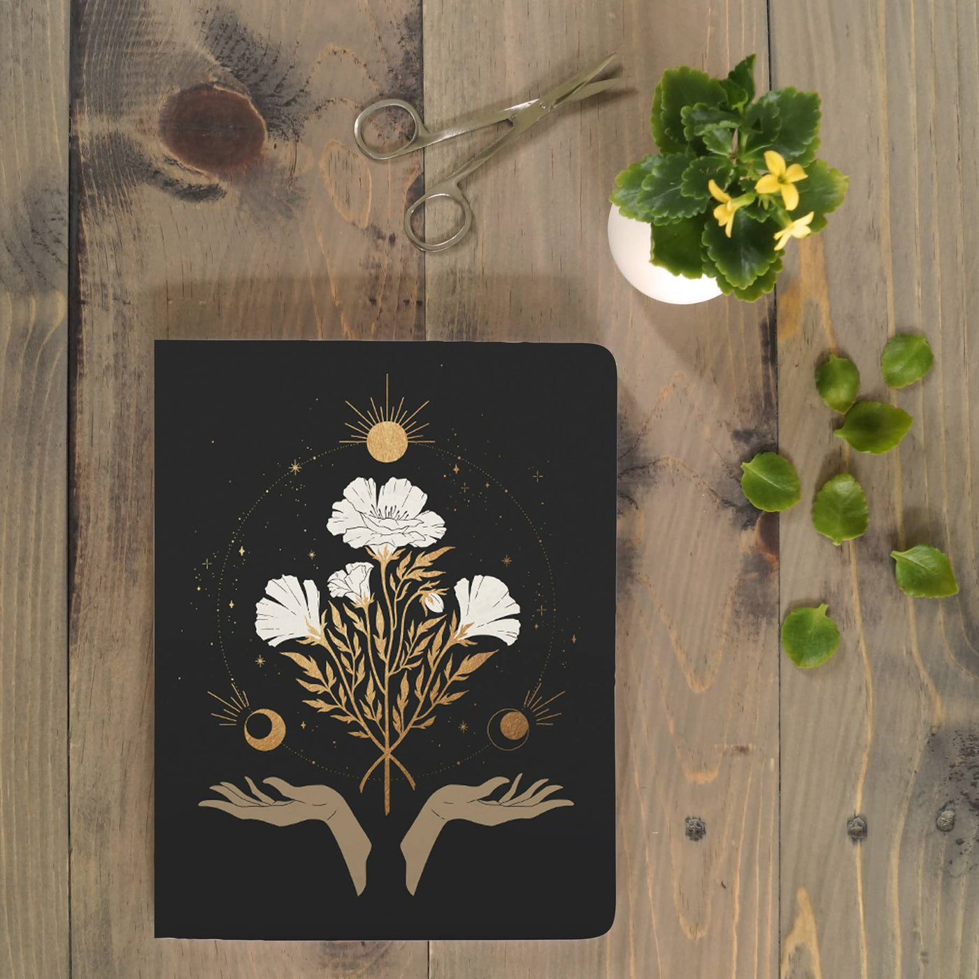 Celestial Flowers Layflat Notebook Journal