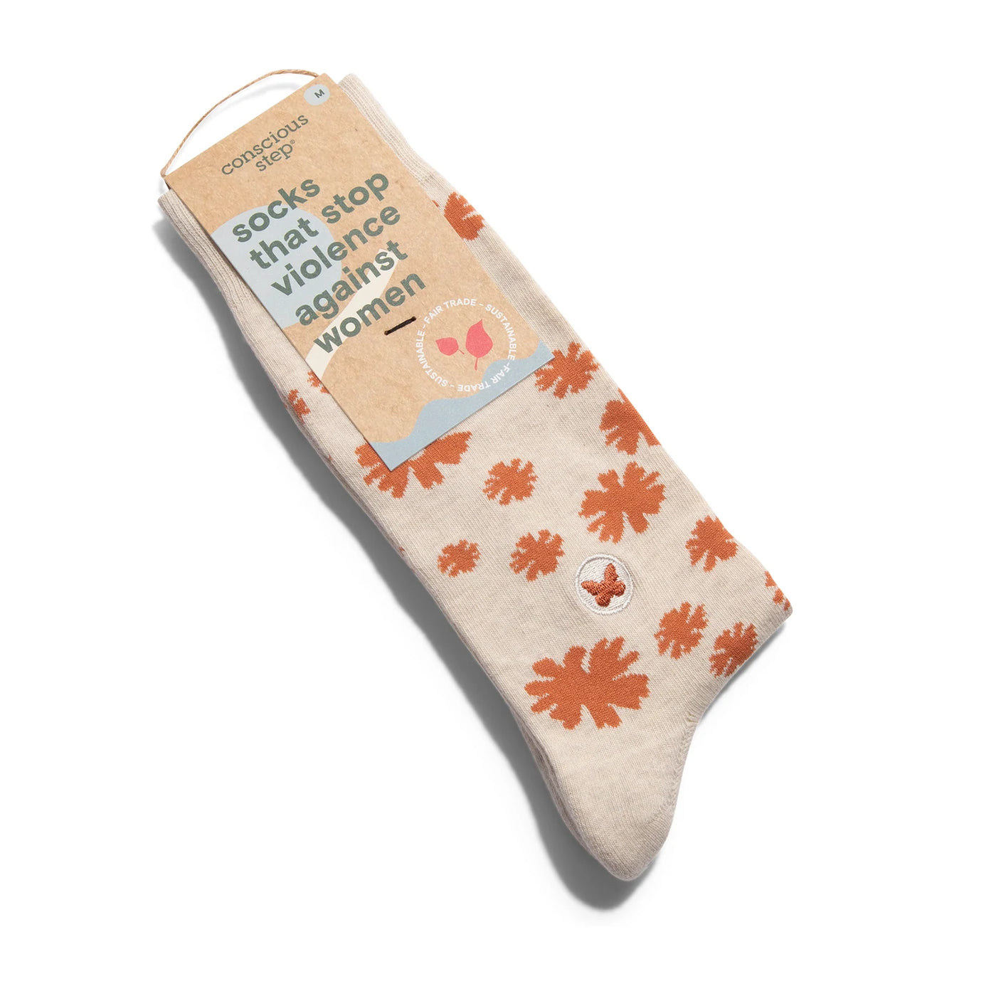 Socks that stop Violence against Women (Floral)