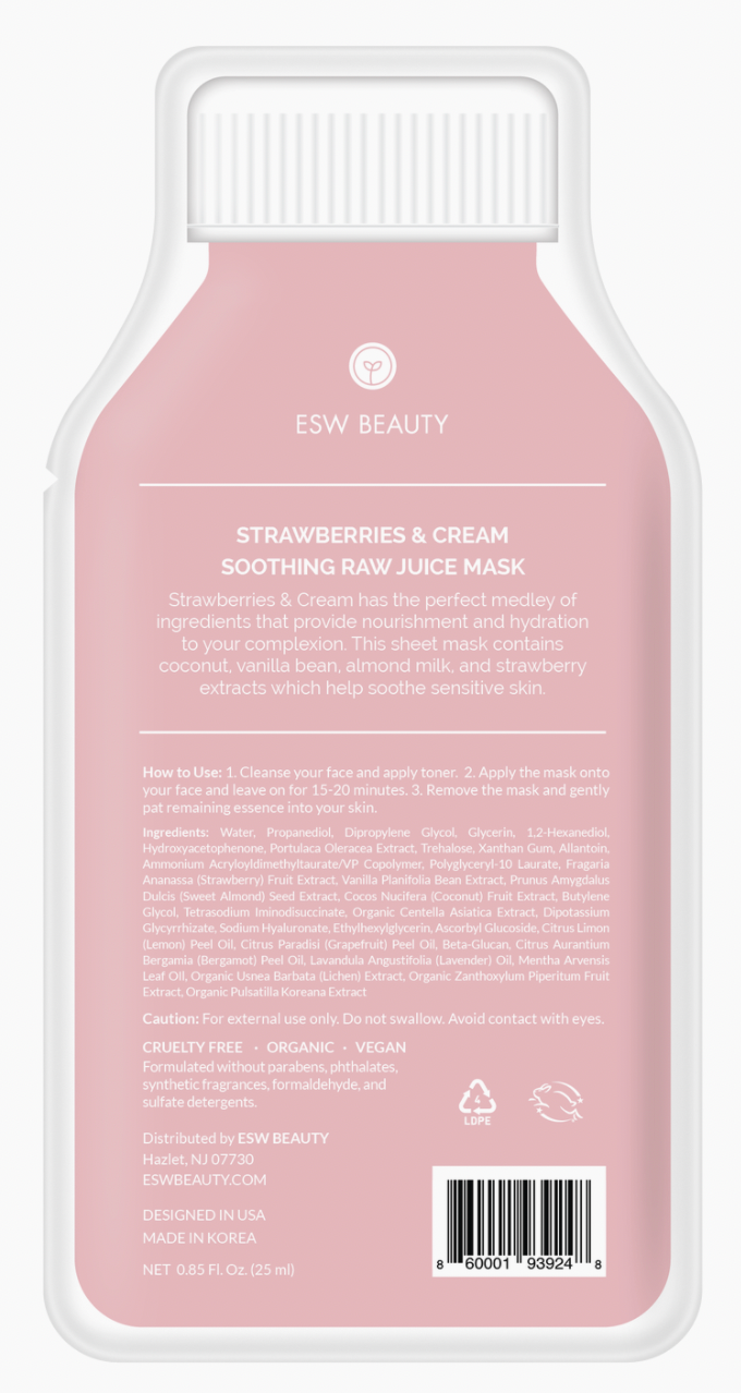 Strawberries and Cream Soothing Raw Juice Mask