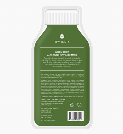 Green Reset Anti Aging Raw Juice Mask