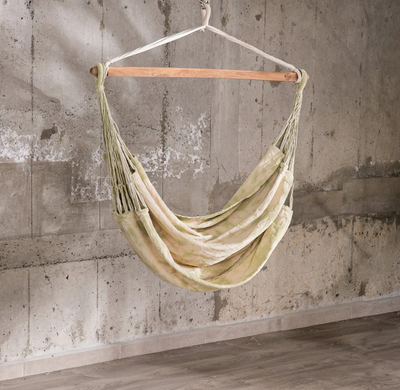 HAMMOCK CHAIR ASH DYED BY HAND - Yellow/Off-White