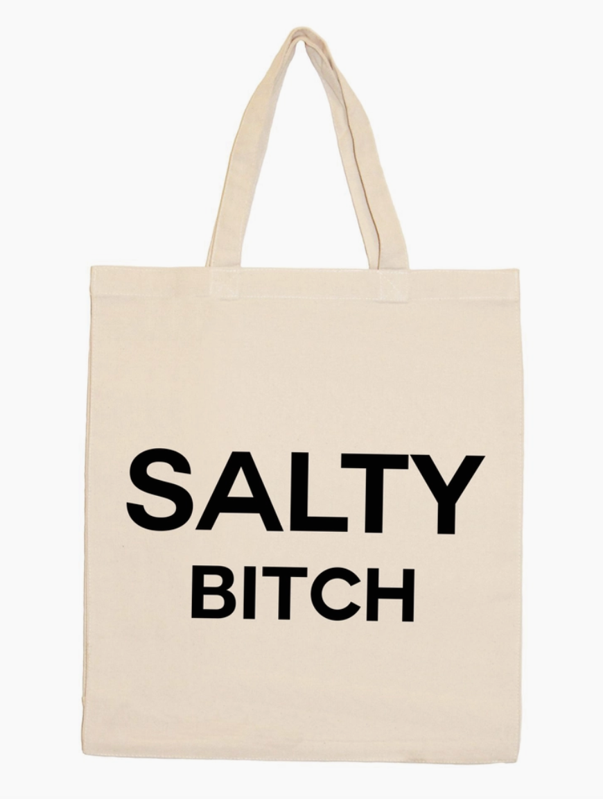 Salty Bitch Eco-Friendly Natural Canvas Tote Bag