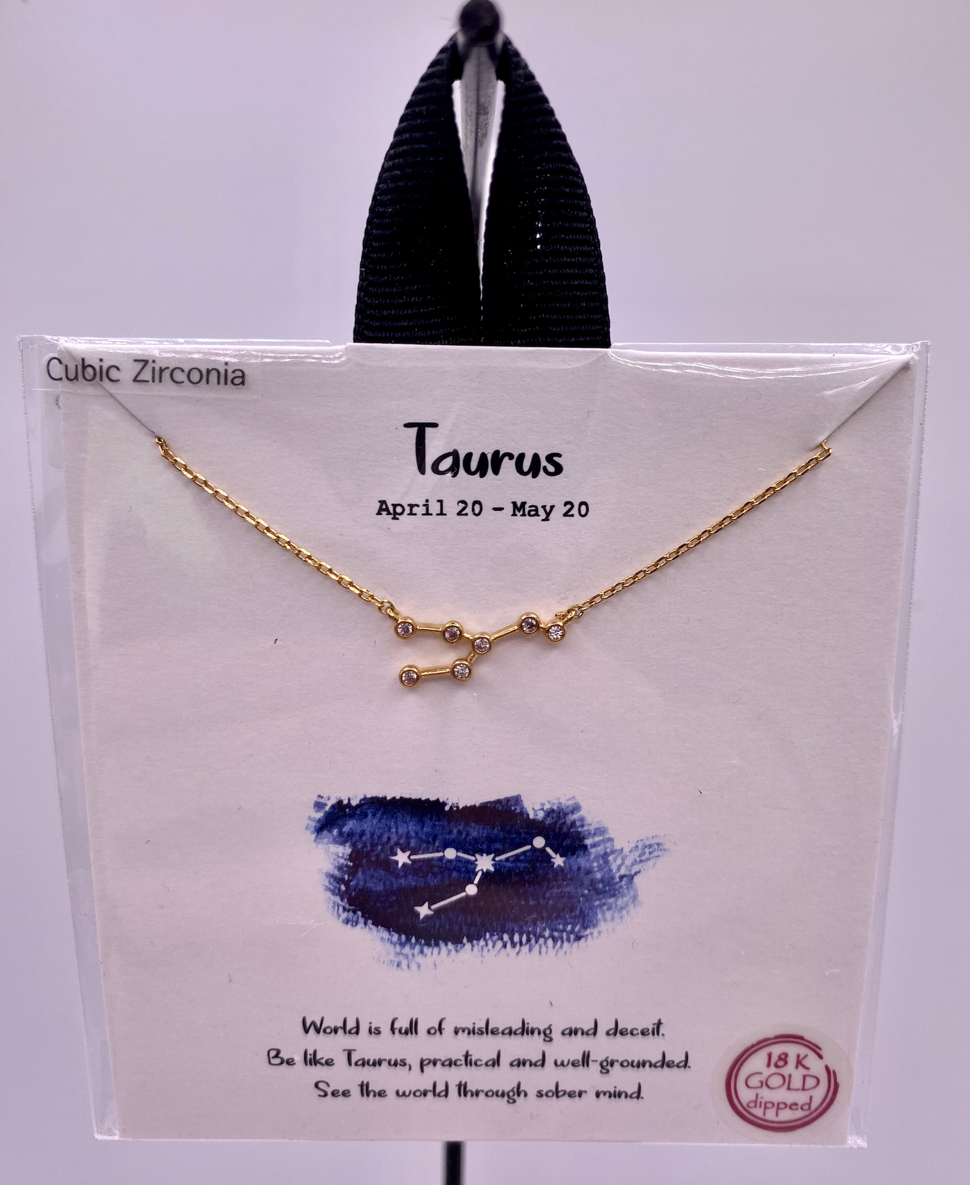 Taurus Zodiac Sign Necklace April 20 - May 20