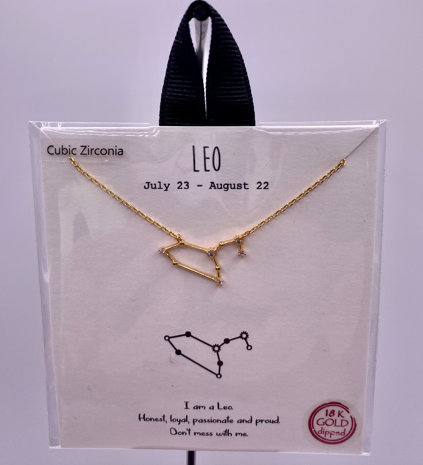 Leo Zodiac Sign Necklace July 23 - August 22
