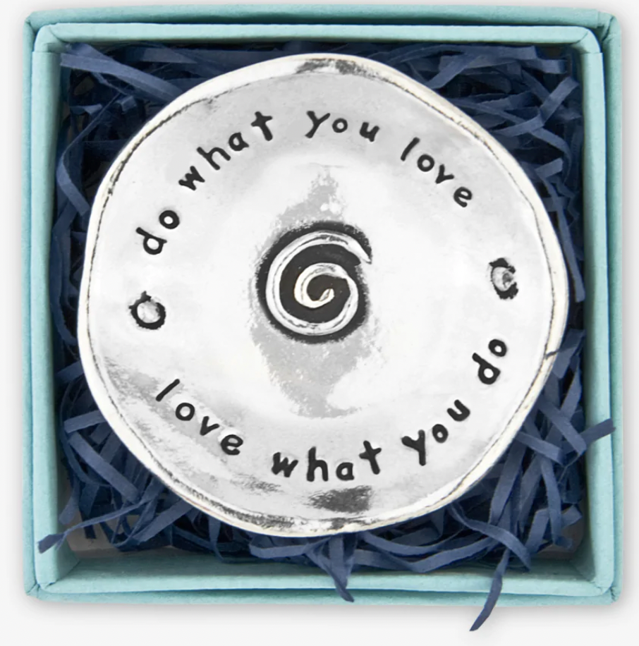 DO WHAT YOU LOVE CHARM BOWL - Pewter