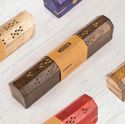 Wooden Incense Boxes - Natural Wood