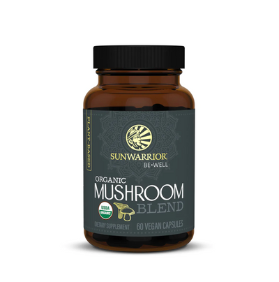 Be•Well Organic Mushroom Blend Endurance, performance, and wellness in the body by Sunwarrior