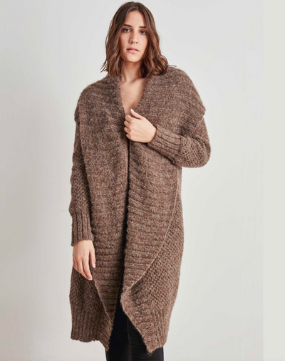 Flora Coat Sweater Handmade Alpaca Fur