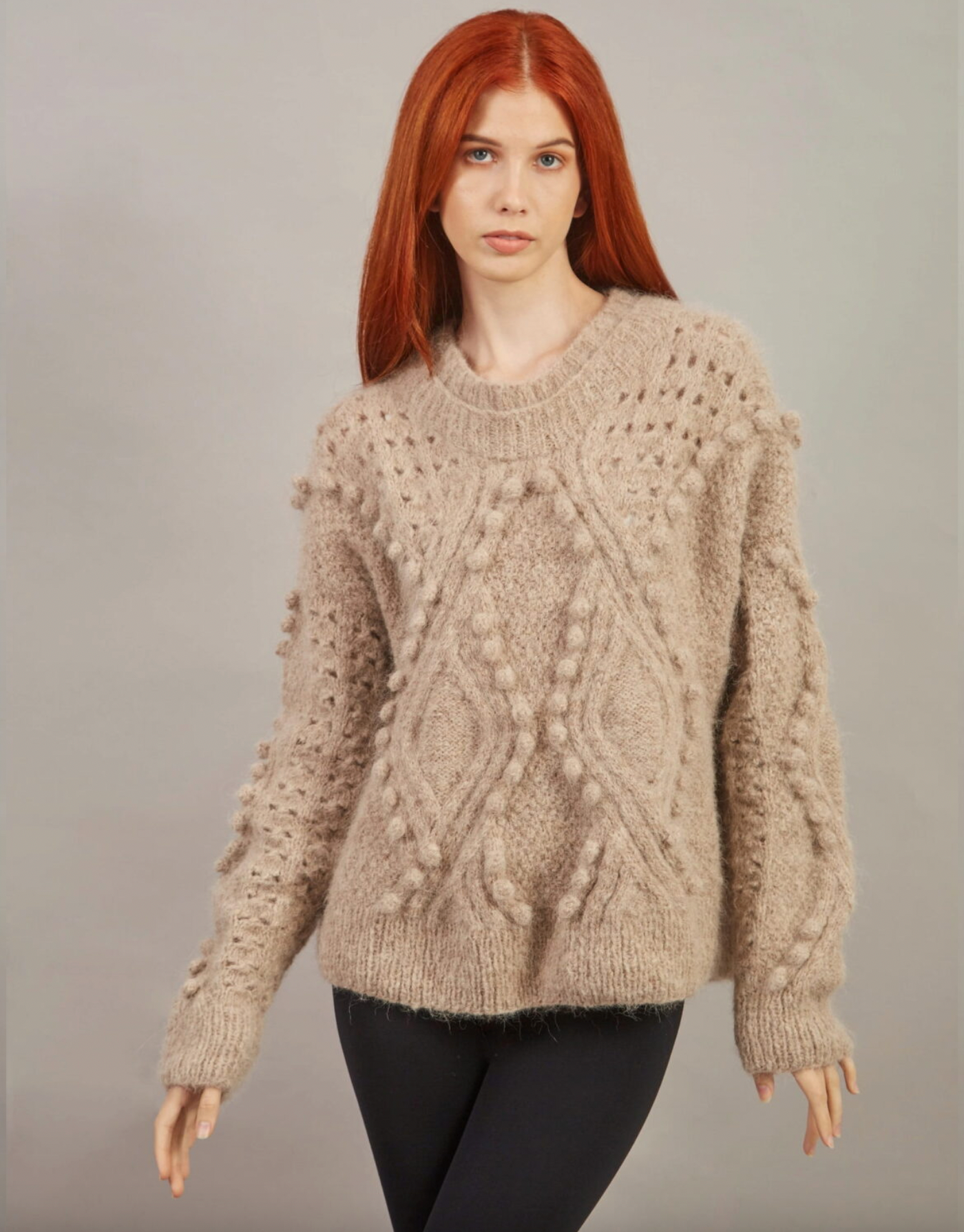 Hirma Sweater Handmade Alpaca Fur