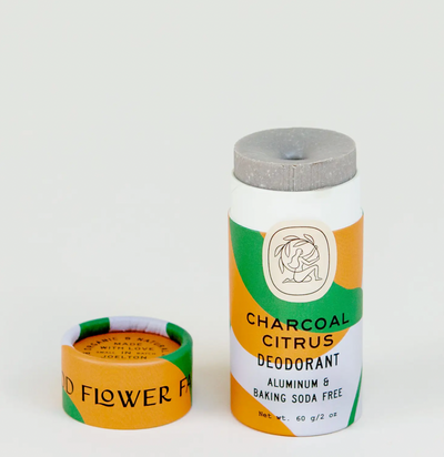Charcoal Citrus Deodorant / 2.75 oz Biodegradable Stick